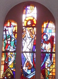 Auferstehungsfenster in St. Gall, Sierck-les-Bains, Lothringen